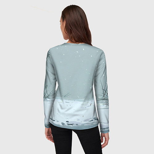 Женский лонгслив Уставшая лошадка 2026 / 3D-принт – фото 4