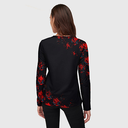 Женский лонгслив Манчестер Юнайтед самураи / 3D-принт – фото 4