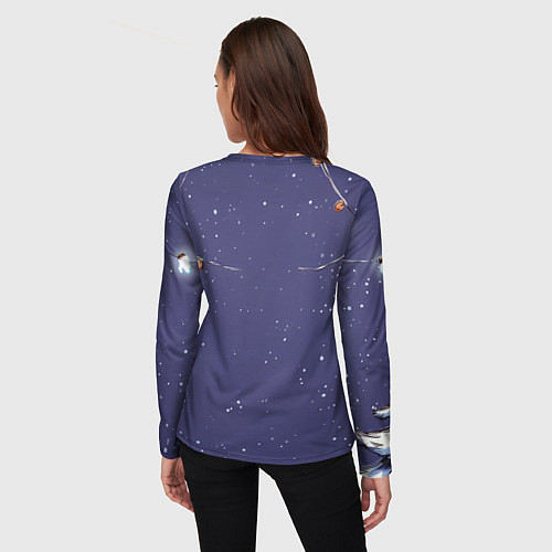 Женский лонгслив Новогодняя лошадь символ 2026 года / 3D-принт – фото 4