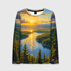 Женский лонгслив Золотой путь реки