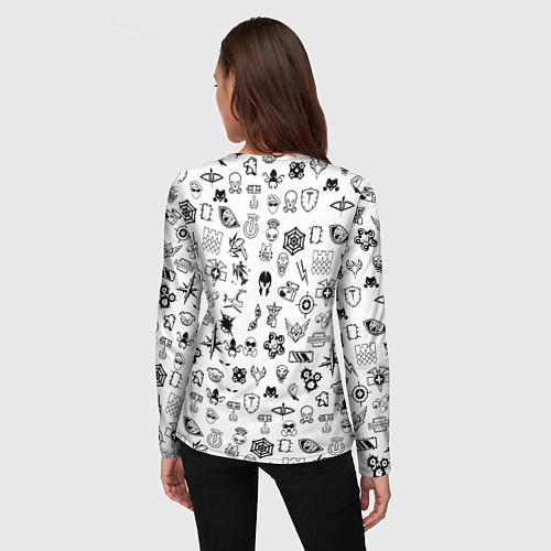 Женский лонгслив Borussia game pattern / 3D-принт – фото 4