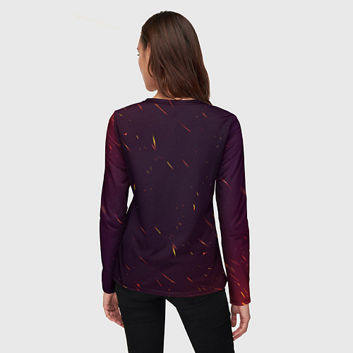 Женский лонгслив Новогодняя мандариновая лошадь 2026 / 3D-принт – фото 4