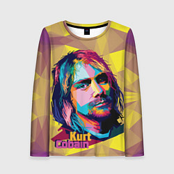 Лонгслив женский Kurt Cobain: Abstraction, цвет: 3D-принт