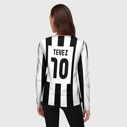 Женский лонгслив Juventus: Tevez / 3D-принт – фото 4