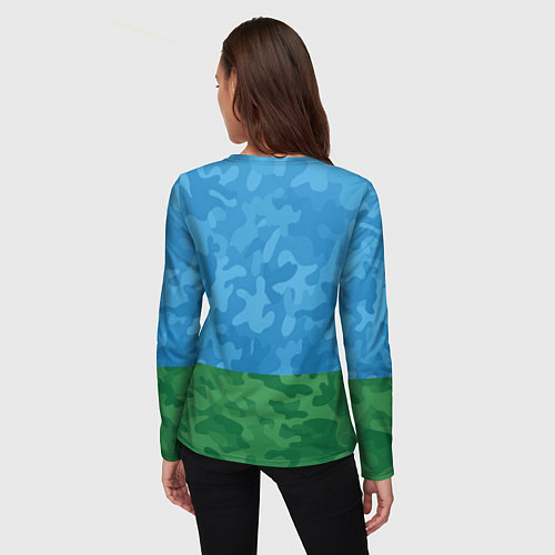 Женский лонгслив ВДВ медведь - никто кроме нас / 3D-принт – фото 4