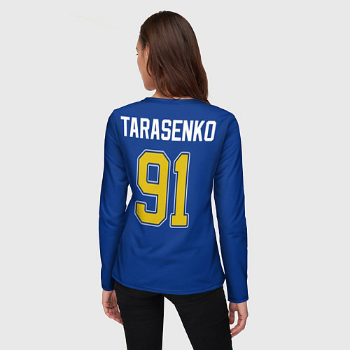 Женский лонгслив St Louis Blues: Tarasenko 91 / 3D-принт – фото 4