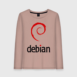 Женский лонгслив Debian