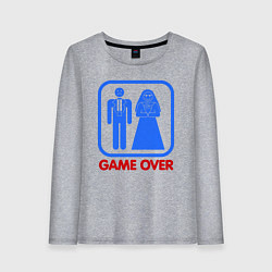 Лонгслив хлопковый женский Game over, цвет: меланж
