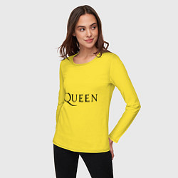 Лонгслив хлопковый женский Queen, цвет: желтый — фото 2