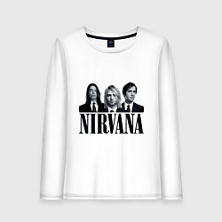 Лонгслив хлопковый женский Nirvana Group, цвет: белый