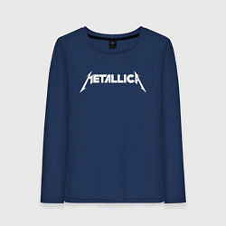 Лонгслив хлопковый женский Metallica, цвет: тёмно-синий