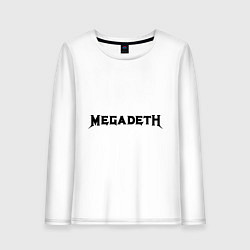 Лонгслив хлопковый женский Megadeth, цвет: белый