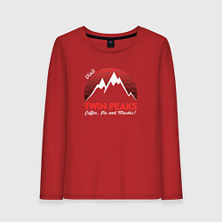 Лонгслив хлопковый женский Twin Peaks: Pie & Murder, цвет: красный