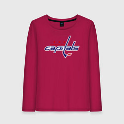 Лонгслив хлопковый женский Washington Capitals, цвет: маджента