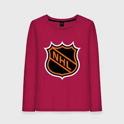 Лонгслив хлопковый женский NHL, цвет: маджента
