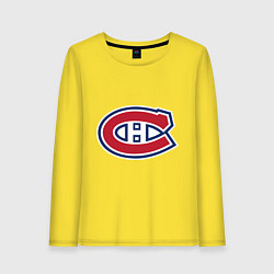 Лонгслив хлопковый женский Montreal Canadiens, цвет: желтый