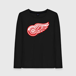 Лонгслив хлопковый женский Detroit Red Wings, цвет: черный