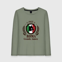 Лонгслив хлопковый женский AS Roma: Grande Amore, цвет: авокадо