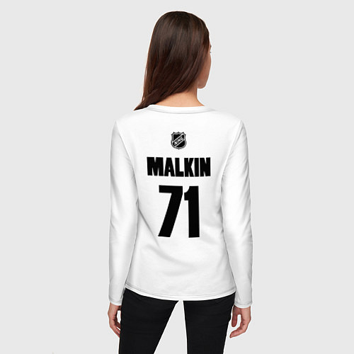 Женский лонгслив Pittsburgh Penguins: Malkin 71 / Белый – фото 4