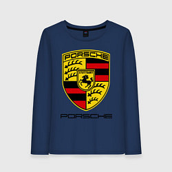 Лонгслив хлопковый женский Porsche Stuttgart, цвет: тёмно-синий
