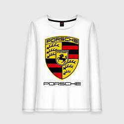 Лонгслив хлопковый женский Porsche Stuttgart, цвет: белый