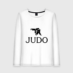 Лонгслив хлопковый женский Judo, цвет: белый