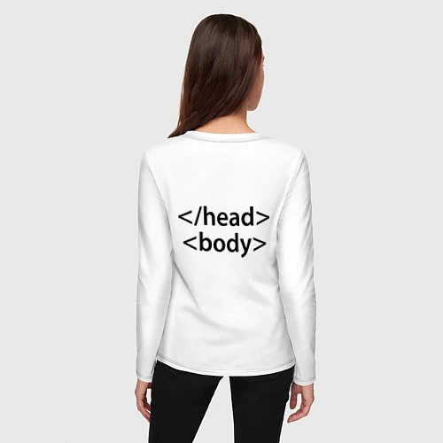 Женский лонгслив Head Body / Белый – фото 4