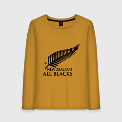 Лонгслив хлопковый женский New Zeland: All blacks, цвет: горчичный