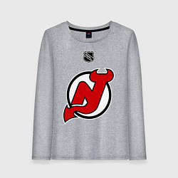 Лонгслив хлопковый женский New Jersey Devils: Kovalchuk 17, цвет: меланж