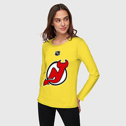 Лонгслив хлопковый женский New Jersey Devils: Kovalchuk 17, цвет: желтый — фото 2