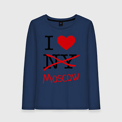 Женский лонгслив I love Moscow