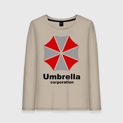 Лонгслив хлопковый женский Umbrella corporation, цвет: миндальный