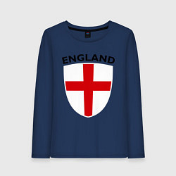 Лонгслив хлопковый женский England Shield, цвет: тёмно-синий