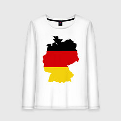 Лонгслив хлопковый женский Германия (Germany), цвет: белый