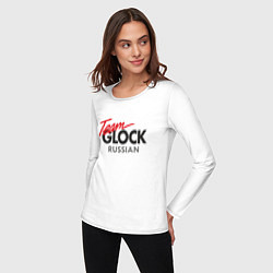 Лонгслив хлопковый женский Team Glock, цвет: белый — фото 2