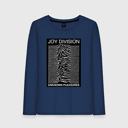 Лонгслив хлопковый женский Joy Division: Unknown Pleasures, цвет: тёмно-синий