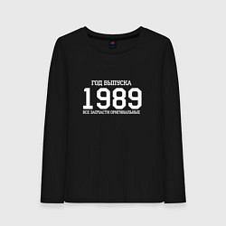 Лонгслив хлопковый женский Год выпуска 1989, цвет: черный