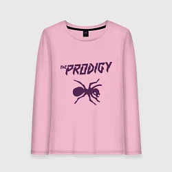 Лонгслив хлопковый женский The Prodigy: Ant, цвет: светло-розовый