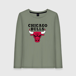 Лонгслив хлопковый женский Chicago Bulls, цвет: авокадо