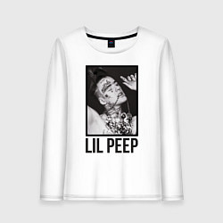 Лонгслив хлопковый женский Lil Peep: Black Style, цвет: белый