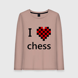 Женский лонгслив I love chess