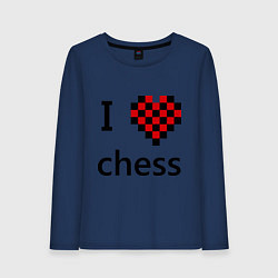 Женский лонгслив I love chess