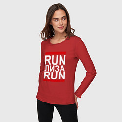 Лонгслив хлопковый женский Run Лиза Run, цвет: красный — фото 2