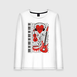 Женский лонгслив Истинный меломан