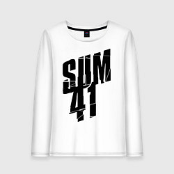 Лонгслив хлопковый женский Sum Forty One, цвет: белый