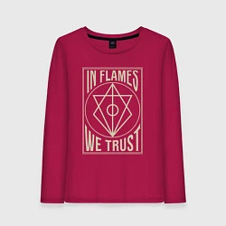 Лонгслив хлопковый женский In Flames: We Trust, цвет: маджента