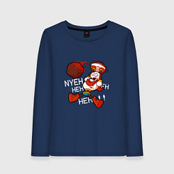 Лонгслив хлопковый женский Papyrus Undertale, цвет: тёмно-синий