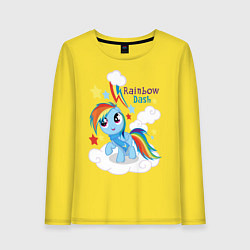 Лонгслив хлопковый женский Rainbow Dash, цвет: желтый