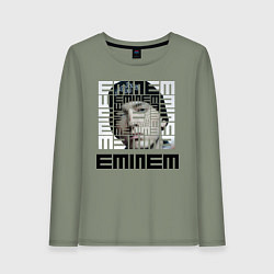 Лонгслив хлопковый женский Eminem labyrinth, цвет: авокадо