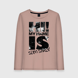 Женский лонгслив My name is slim shady
